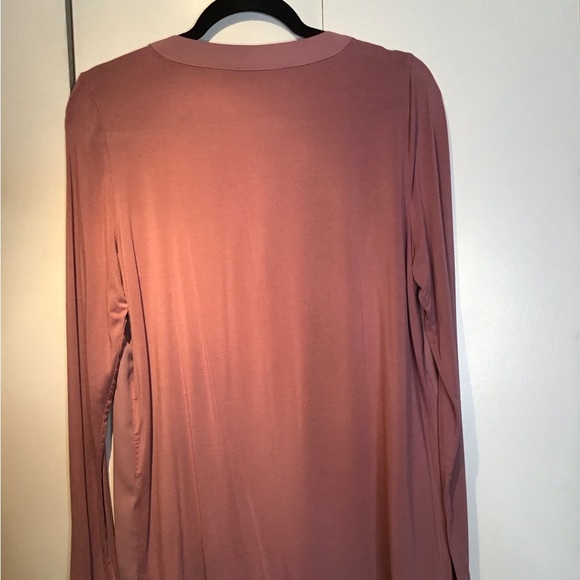 Reitmans Dusty Rose Women’s Long Sleeves Top 2 different Fabrics Size USM - Picture 7 of 10